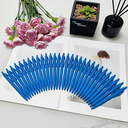 Aozora Pens Bulk 30 Pack Blue Click Pen No Bleed Wholesale Retractable - Image 4