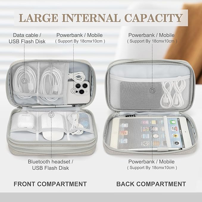 FYY Electronic Organizer, Large Travel Cable Organizer Bag Pouch Electronic - Image 3