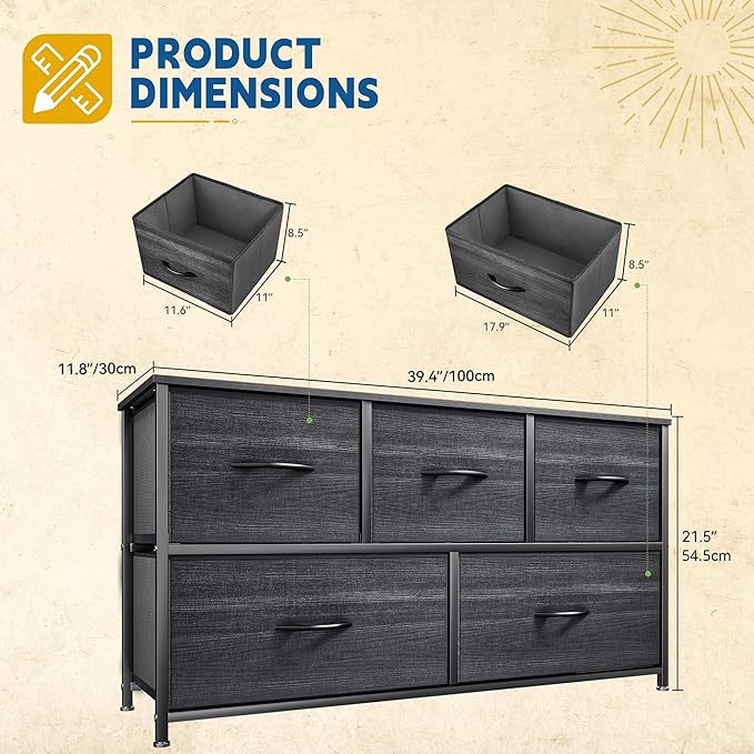 DWVO Dresser with 5 Drawers - Image 3