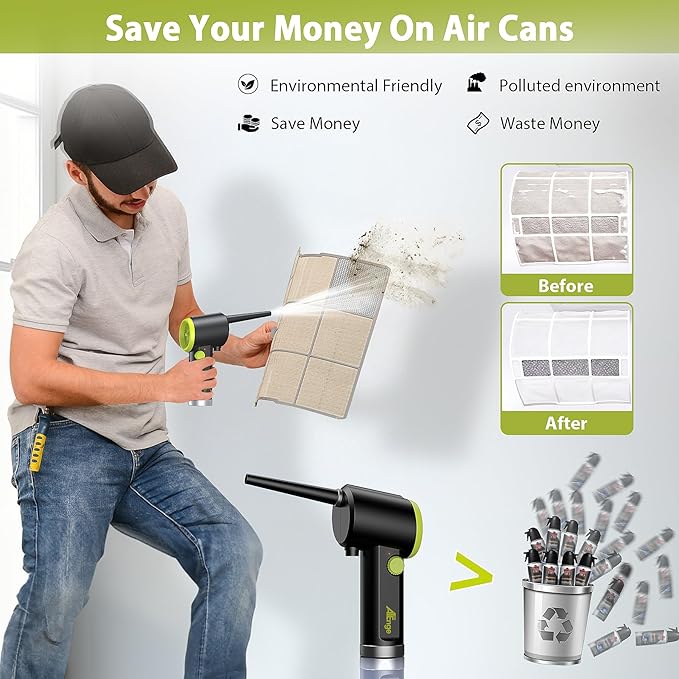 Compressed Air Duster, Electric Air Duster, Handheld Cordless Air Duster - Image 3