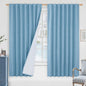 LAMIT 100% Blackout Linen Curtains 63 Inches Long, Linen Textured Living Room by LAMIT