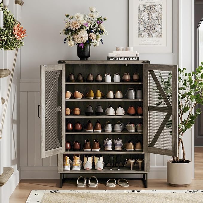 Maupvit 42.1" Farmhouse Shoe Cabinet - Image 3