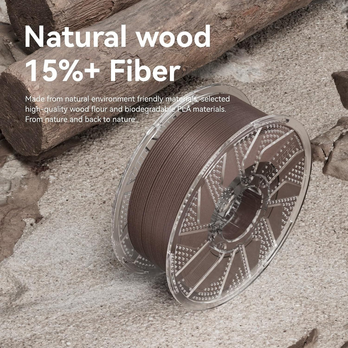 Chitu Systems Wood PLA Filament Bundle, 3D Printer PLA 1.75mm Cherry Walnut W...