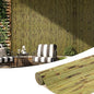 OUZUGIE 1 Pack 96x48 Inch Natural Bamboo Wall Panel – Green Burned Pole Wrap by OUZUGIE