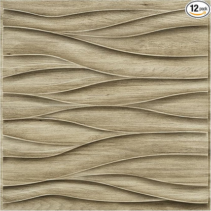 STICKGOO 3D Wall Panels for Interior Wall Decor, Wood 3D Textured Wall Decor by STICKGOO