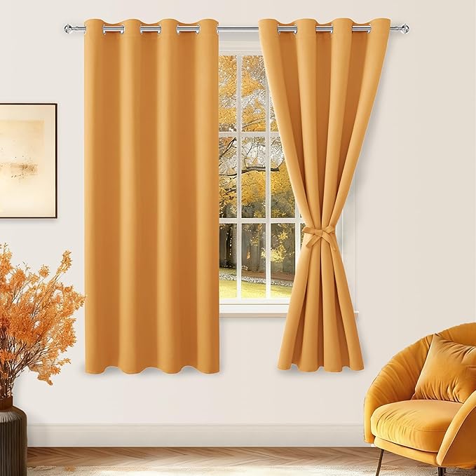 Hiasan Blackout Curtains for Bedroom, 52 x 63 Inches Length - Image 2