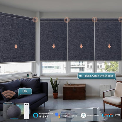 Motorized Roller Shade: 100% Blackout, Electric Blinds, Compatible - Image 2