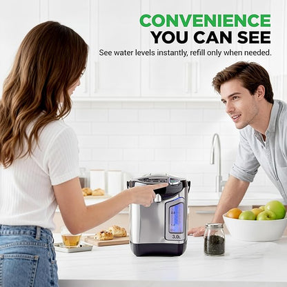 NutriChef Electric Water Boiler and Warmer - 3L/3.17 Qt Stainless Steel - Image 4