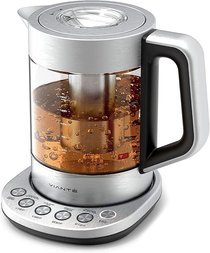 Vianté Electric Kettle With Infuser. No Plastic In Contact With Water. Hot Tea by Viant%C3%A9
