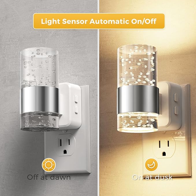 L LOHAS LED Night Lights Plug into Wall 2 Pack, Dimmable Night Light - Image 2