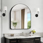 Arched Bathroom Mirror, Wall Mounted Mirror, Living Room, Hanging or Leaning by GLASHOM