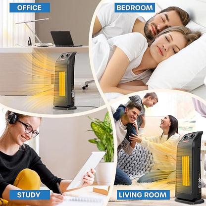 ECOWELL Space Heater for Indoor Use, 1500W Fast Heating Ceramic Electric Heater - Image 7