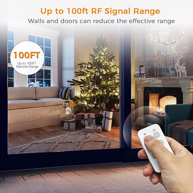 Remote Control Outlet, TESSAN Electrical Light Switch, Plug in Wall Plug - Image 3