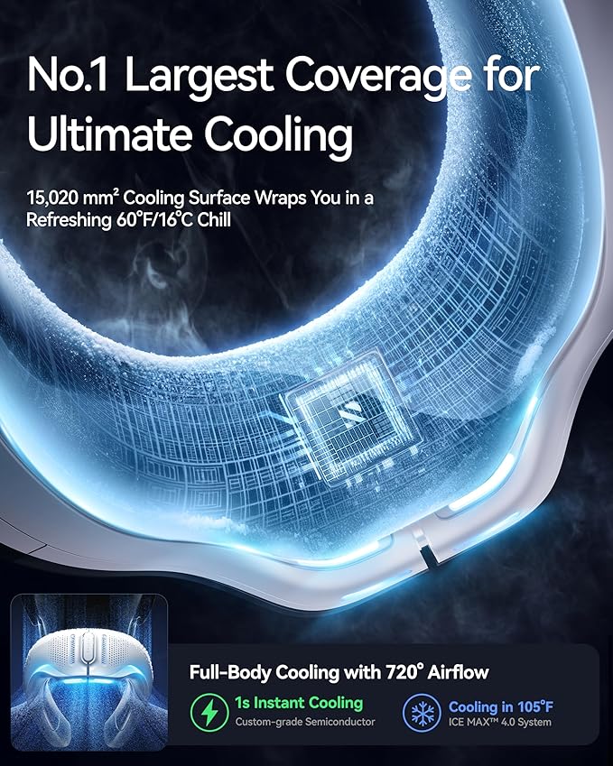 RANVOO AICE LITE Plus 2025 Max Cooling Airflow Neck Air Conditioner, Ultimate - Image 4