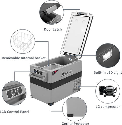 Alpicool LGCF45 Portable Refrigerator 12 Volt Car Freezer 42 Quart Mini Fridge - Image 5