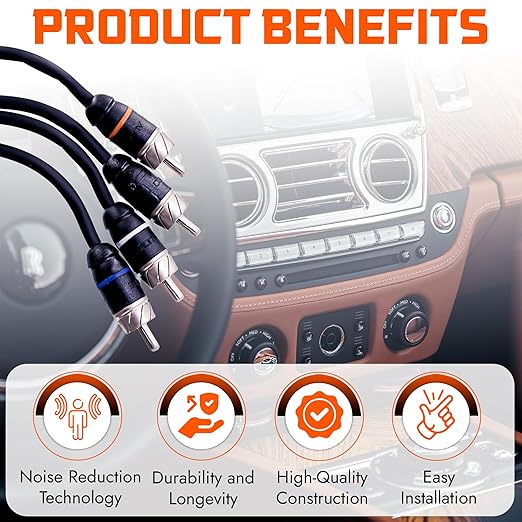 Elite Audio Premium Series 20ft. 4-Channel Car Audio RCA Cable – Double Shielded - Image 5