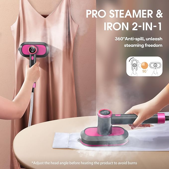 Newbealer 2In1 Pro Steam Station Iron, 1550W Turbo 3-level Steam & 3 Dry Heat - Image 7
