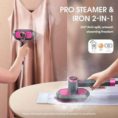Newbealer 2In1 Pro Steam Station Iron, 1550W Turbo 3-level Steam & 3 Dry Heat - Image 7