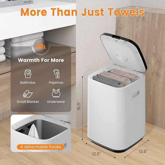 STARLEAD Heated Towel Warmers for Bathroom - 22L Large Towel Warmer Bucket - Image 3