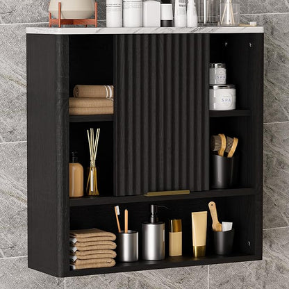 Bathroom Wall Cabinet, Fluted Medicine Cabinet by HOCAT