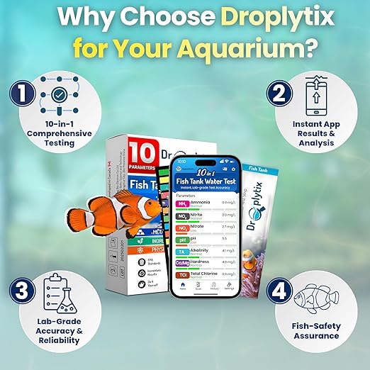 Digital Aquarium Water Test Kit, App-Enabled 10-in-1 Freshwater & Saltwater - Image 4