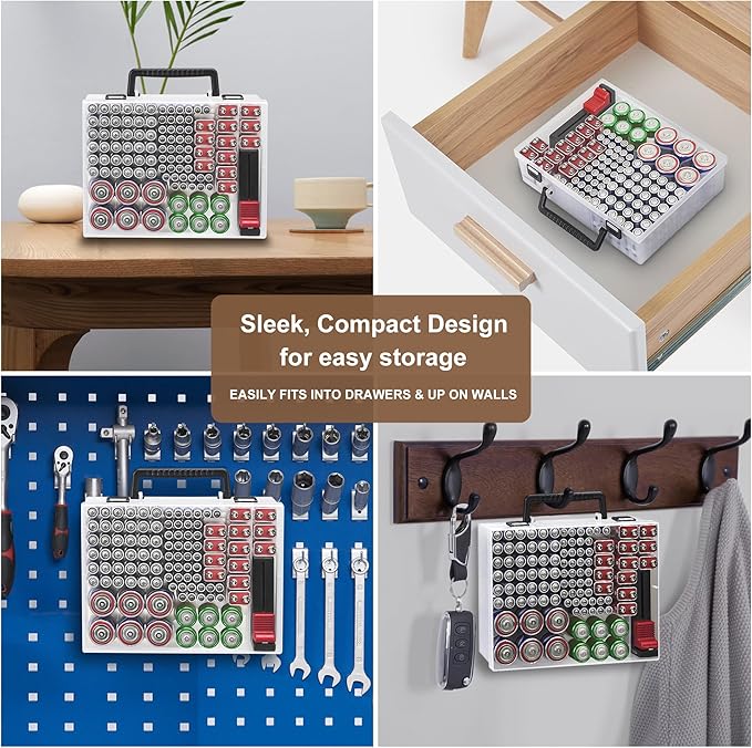 RISOU Battery Organizer Storage Case, Stores More Than 95 Batteries - Image 6