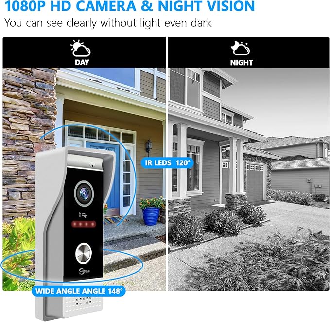 Wired Smart Video Apartments Intercom System, 10 Inch Monitors - Image 4