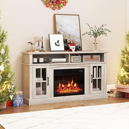 SIMOE Electric Fireplace TV Stand, 58 Inch Modern Console - Image 9