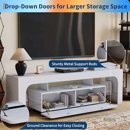 IDEALHOUSE LED TV Stand for 55 to 75 Inch TV, Modern TV Console Table - Image 7