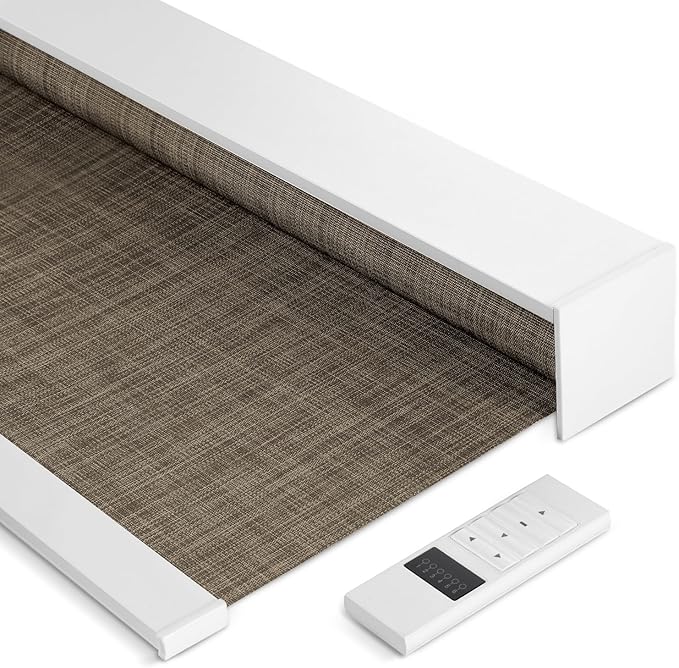 Tipiace Motorized Blinds with Remote Window Roller Shade Wireless Rechargeable by Tipiace