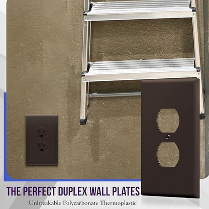 ENERLITES Duplex Receptacle Outlet Wall Plate, Jumbo Electrical Outlet Covers - Image 3