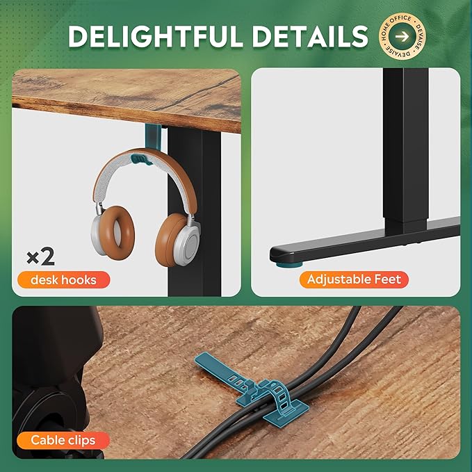 DEVAISE L Shaped Standing Desk Adjustable Height, Dual Motor Electric Corner - Image 7