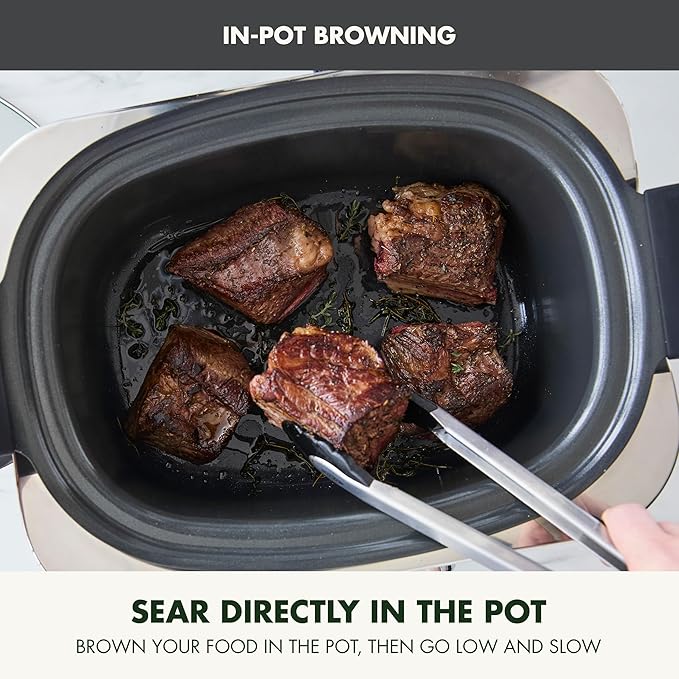 GreenPan Elite 14-in-1 Nonstick 6QT Electric Slow Cooker, PFAS-Free Ceramic - Image 6