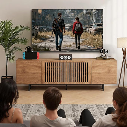 Pajiasen 70.87″ Mid Century Modern Walnut TV Stand - Image 3