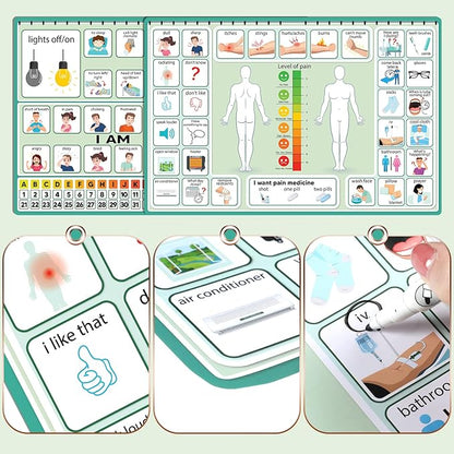 6 Pcs Communication Board for Nonverbal Adults Aphasia Colorful Picture Symbol - Image 3