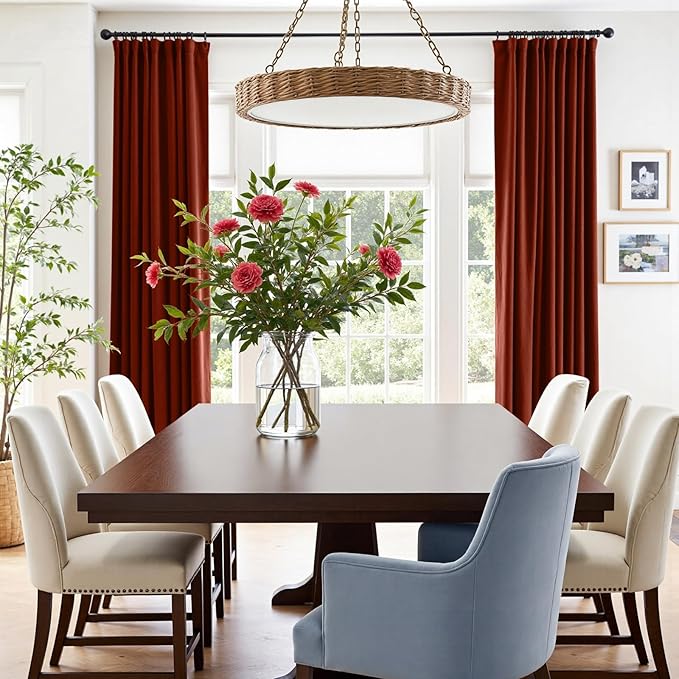Lazzzy Velvet Blackout Curtains Thermal Insulated Room Window Drapes Super Soft - Image 5