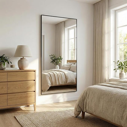 60"x30" Black Bathroom Mirror for Double Vanity, Metal Framed Large Wall Mirror - Image 3