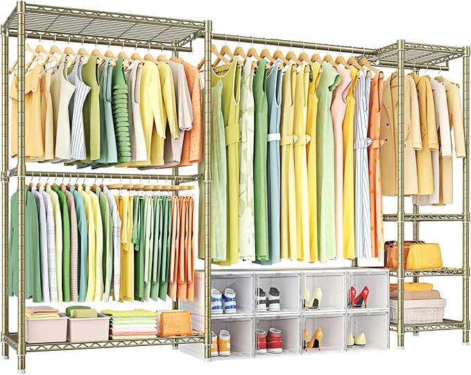 Ulif E10 Clothes Rack（With Stretchable Hanger Rod）Freestanding Clothing Racks by Ulif