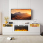 Fireplace TV Stand with Two Hinged Doors by Breezestival