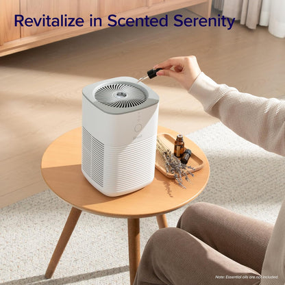 levoit air purifiers for home bedroom dorm room, side view
