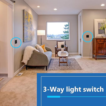 LIDER Minimalist Design Matte Finish Lighted Decorator Switch, Frameless Paddle - Image 6