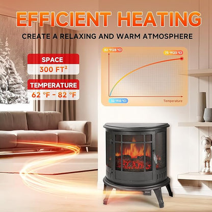 25in Electric Fireplace Heater Stove - Image 3