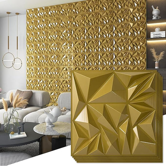 Art3d 33-Pack 3D Wall Panels for Interior Wall Decor, Diamond Textured Feature by Art3d