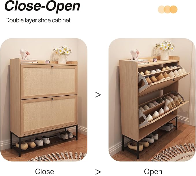 AVZEAR Narrow Shoe Storage Cabinet - Image 5