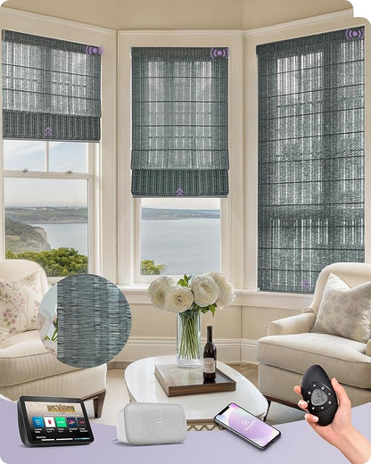 Graywind Smart Natural Roman Shades Compatible by Graywindbeyondshading