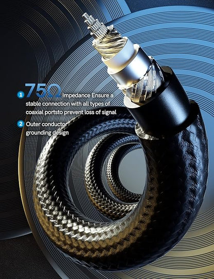 VIOY Coaxial Digital Audio Cable--Subwoofer Cable RCA Male to Male HiFi 5.1 - Image 5