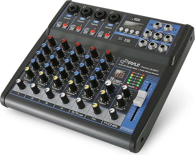 Pyle Professional 6 Channel Audio Mixer by PyleUSA