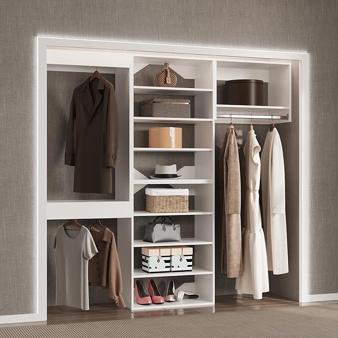 Modular Closet System, Wood Closet Tower Storage - Image 3
