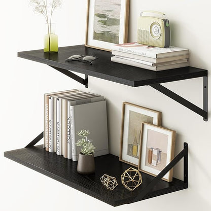 Fun Memories 27.5" W x12 D Floating Shelves, 12 Inch Deep Floating Shelf Set of by FunMemories