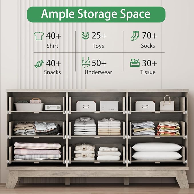 Xixini Fluted Dresser for Bedroom - Image 3